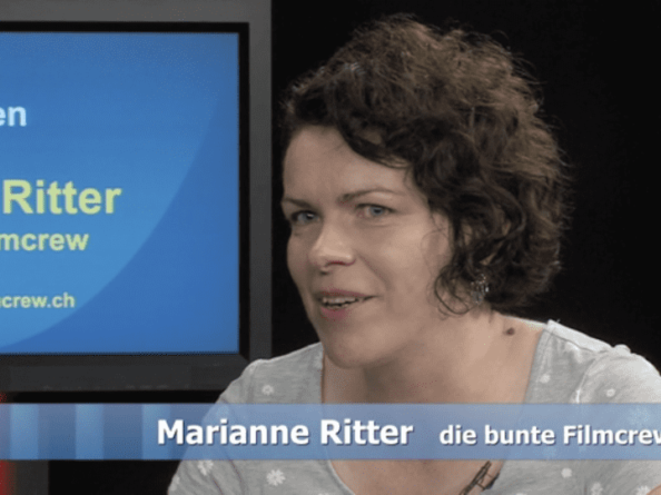 Marianne Ritter von der bunten Filmcrew in der Sendung 